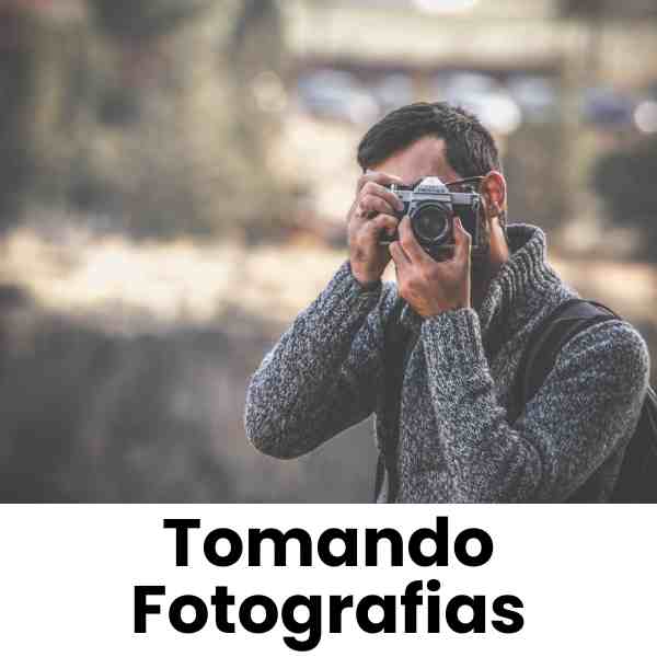 tomando fotografias