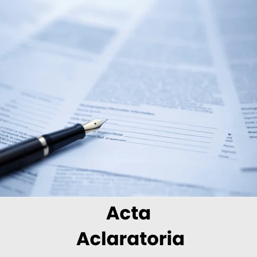 acta aclaratia