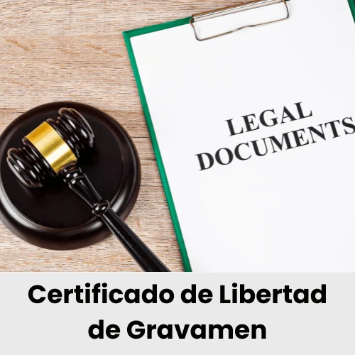 certificado de libertad de gravamen